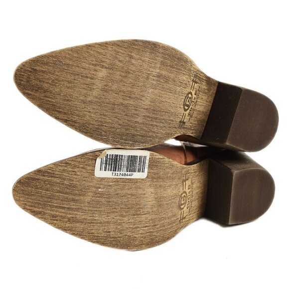 Circle G Distressed Pink Handcrafted Embroidered Leather Western Booties Size 9 - Picture 4 of 6